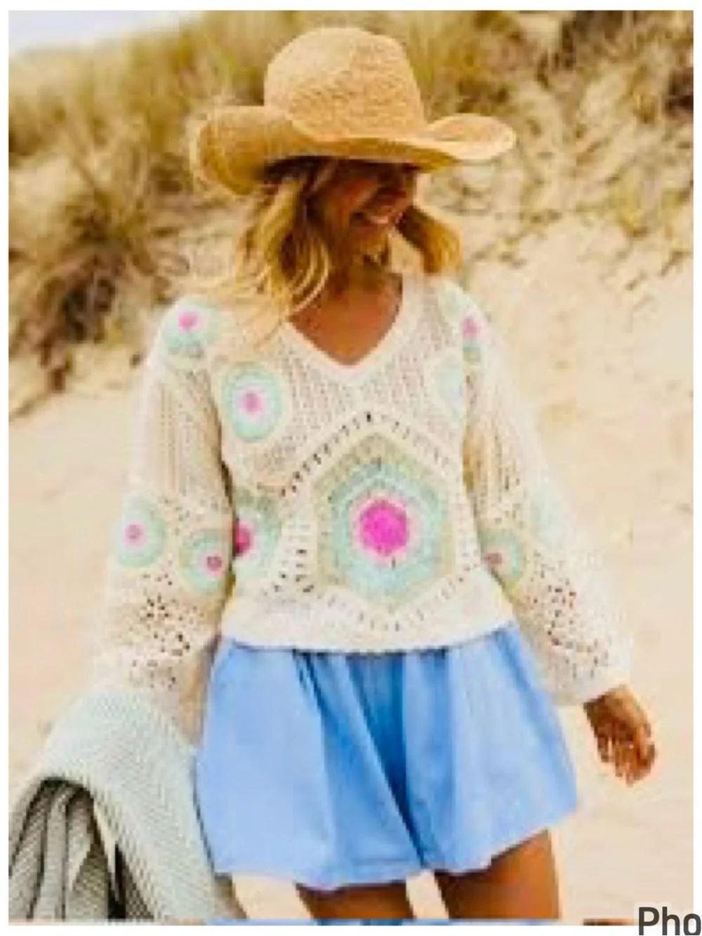 Zara Boho Crochet Top L NWOT